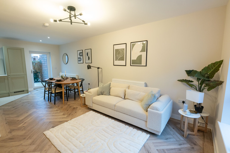 The living room of our show home property at our Moor Lane development in Bolton Town Centre.