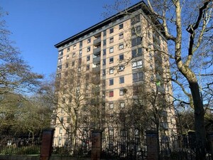 The exterior of our Fernstead House block of flats in Deane, Bolton.