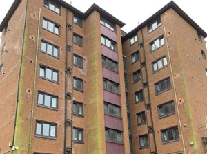The exterior of our Rainford House block of flats in Bolton.