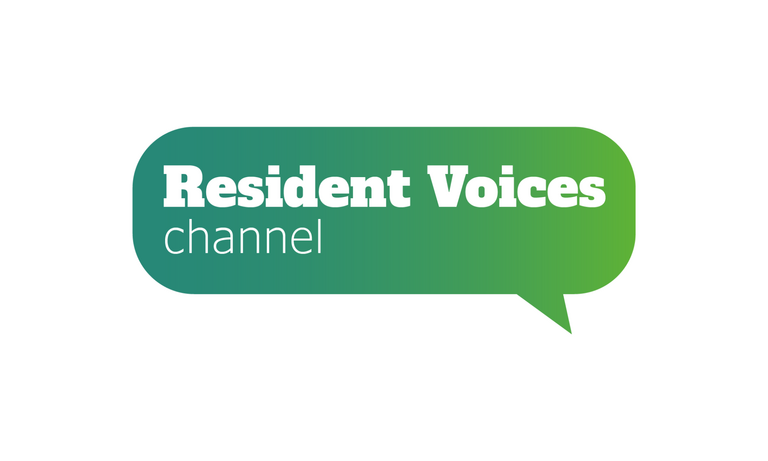 The Resident Voices Channel logo.