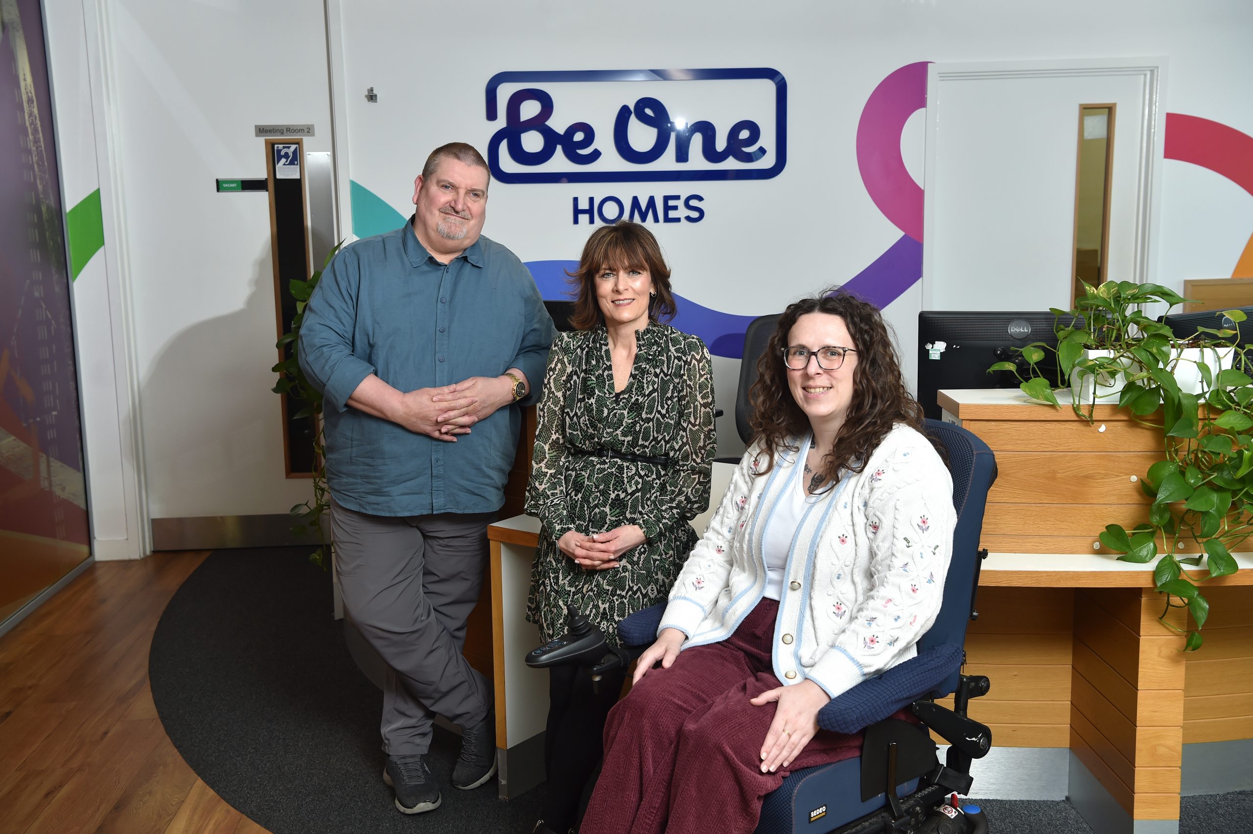 From left to right: Shaun Matthews, Vice Chair of Scrutiny Panel, Noel Sharpe, our CEO, Leah Walters, Chair of Scrutiny Panel