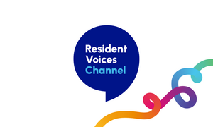 The Resident Voices Channel logo.