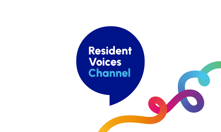 The Resident Voices Channel logo.