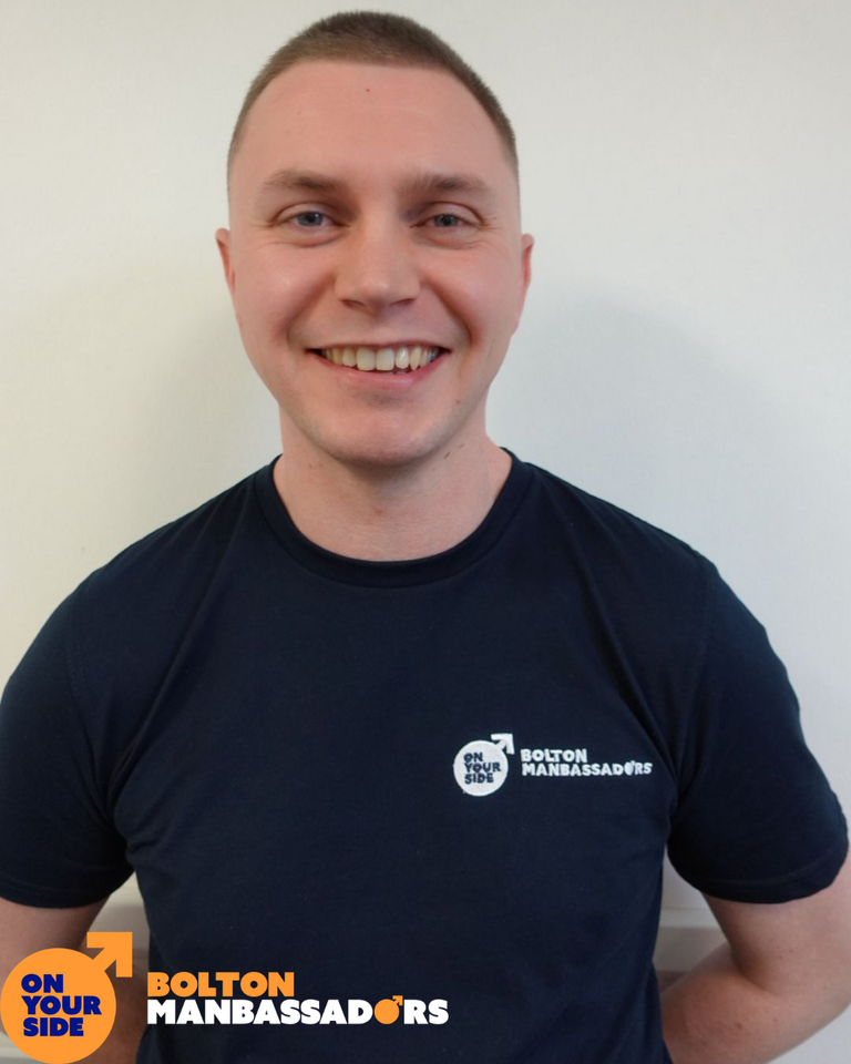 Portrait image of Dan Livesey, our Bolton Manbassadors Project Officer.