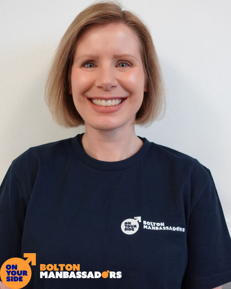 Portrait image of Tara Branagan, our Bolton Manbassadors Project Officer.