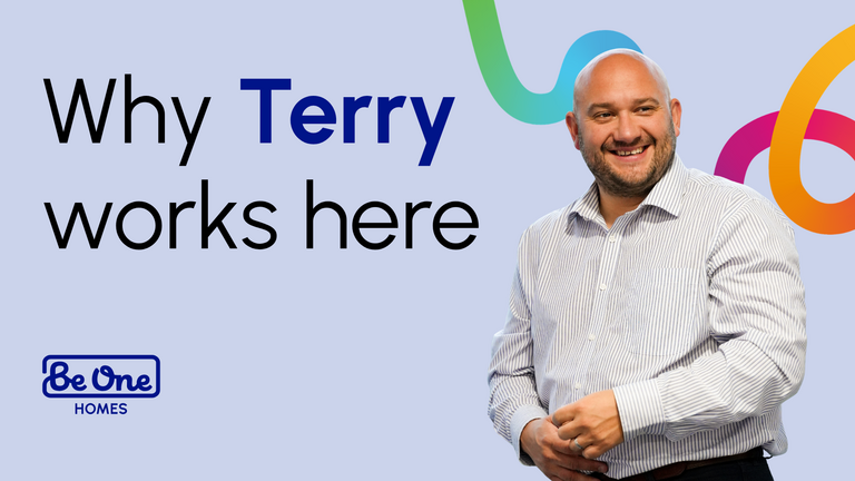 Thumbnail image reading 'Why Terry works here'. It also includes a portrait photo of Terry Dawber, our Senior Programme Delivery Manager.